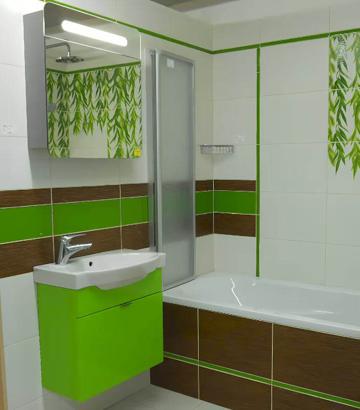Šedostříbrná zrcadlová skříňka Naturel 60x65 cm s LED osvětlením a jedněmi dvířky vlevo.