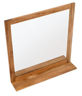 Zrcadlo Naturel Home s poličkou 60x61,5 cm v dekoru ořech, orientace na výšku.