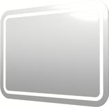 Obdélníkové koupelnové LED zrcadlo Naturel Iluxit 100x70 cm se senzorem a vyhříváním proti zamlžení