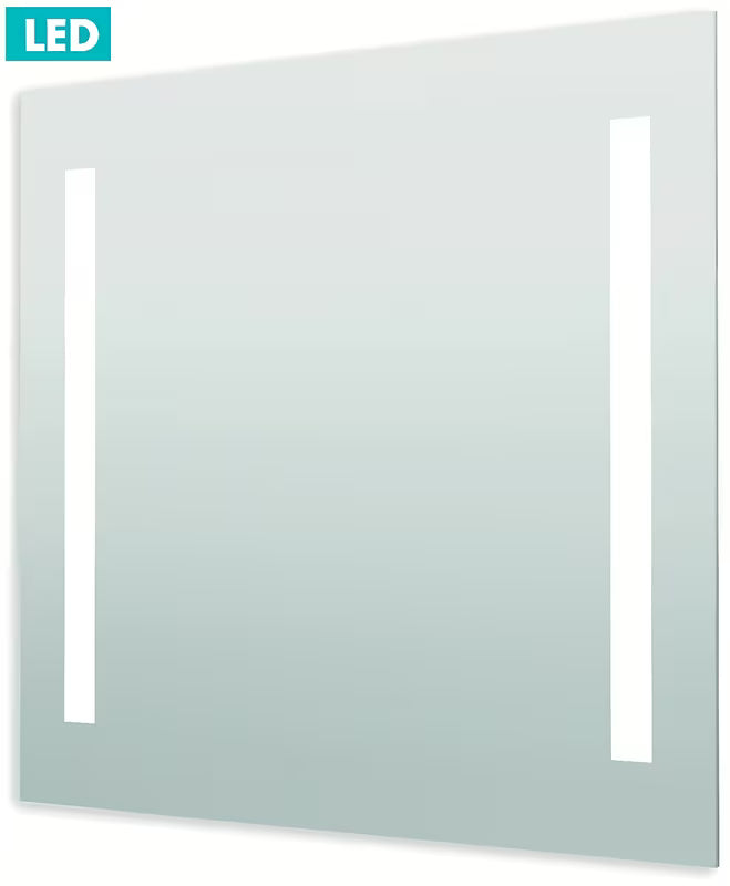 Obdélníkové LED zrcadlo Naturel Iluxit 80x70 cm se senzorovým spínačem a vyhříváním proti zamlžení.