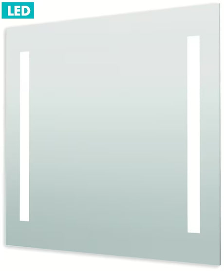 Obdélníkové LED zrcadlo Naturel Iluxit 80x70 cm se senzorovým spínačem a vyhříváním proti zamlžení.