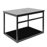 Černá skříňka s umyvadlem Naturel Industrial 59x45x45 cm s matnou policí a deskou z umělého kamene