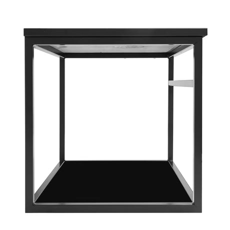 Černá skříňka s umyvadlem Naturel Industrial 59x45x45 cm s matnou policí a deskou z umělého kamene