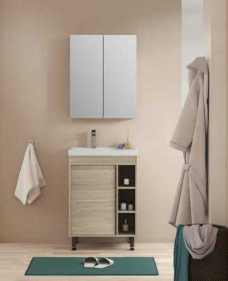 Koupelnová skříňka s umyvadlem Naturel Lucca v dubovém dekoru s matným povrchem