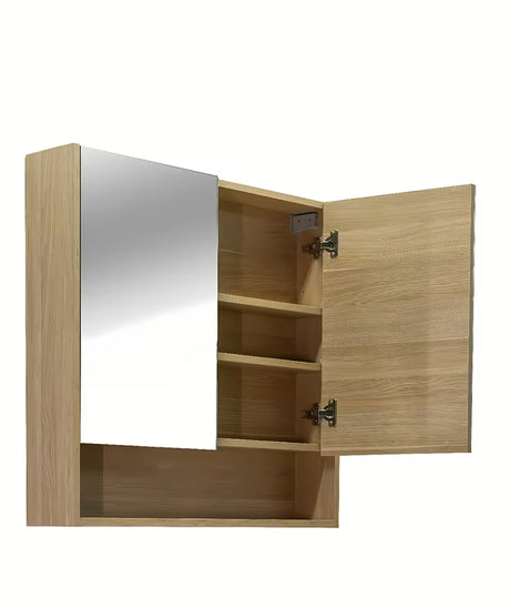 Zrcadlová skříňka Naturel Lucca 80x75 cm v dekoru dubu se zrcadlovými dvířky