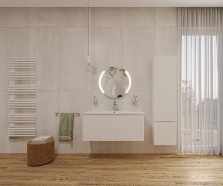 Bílé keramické nábytkové umyvadlo Naturel Modena 101x46 cm se středovým otvorem pro baterii