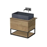 Koupelnová sestava Naturel Oxo 70 x 50 cm v dekoru dub halifax s univerzální krycí deskou a zásuvkou.