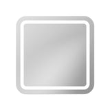 Čtvercové LED zrcadlo Naturel Pavia 60x60 cm s podsvícením po obvodu a fazetovanými hranami