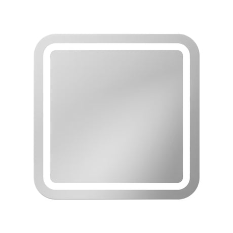 Čtvercové LED zrcadlo Naturel Pavia 60x60 cm s podsvícením po obvodu a fazetovanými hranami
