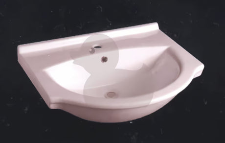 Bílé keramické nábytkové umyvadlo Naturel Pro 61 x 51 cm s otvorem pro baterii uprostřed