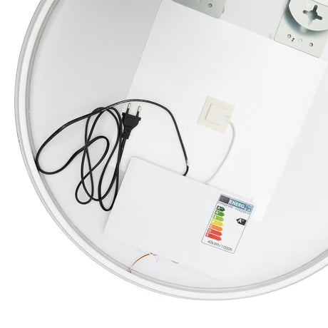 Kulaté LED zrcadlo Naturel Project 80x80 cm s fólií proti zamlžování a krytím IP44