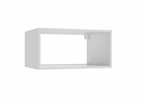 Bílá závěsná koupelnová skříňka Naturel Stilla jako policový box o rozměru 30x60x44 cm.