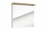 Bílá zrcadlová skříňka Naturel Stilla 60x60 cm s horním LED osvětlením a dvířky