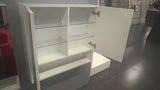 Zrcadlová skříňka Naturel Vario Dekor 75x68,6 cm v bílé matné barvě se skleněnými poličkami