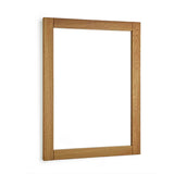 Zrcadlo Naturel Wood v masivním dubovém rámu o rozměru 60x80 cm v dekoru dub.