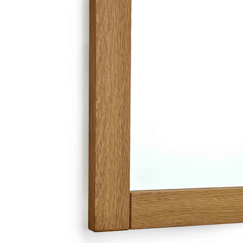 Zrcadlo Naturel Wood v masivním dubovém rámu o rozměru 60x80 cm v dekoru dub.