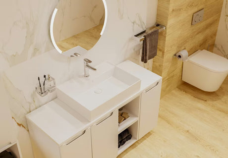 Kulaté koupelnové LED zrcadlo Naturel o průměru 60 cm s podsvícením a hliníkovým rámem