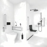 Nerezové bezpečnostní madlo Nimco pro bezbariérové WC a koupelny, vhodné k vaně i do sprchy.