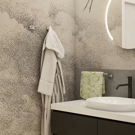Jednoduchý chromový háček Nimco Keira z mosazi do moderní koupelny