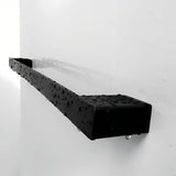 Černý matný držák ručníků Nimco Kibo pro přeložené ručníky do 70 cm