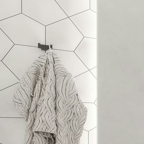 Černý matný dvojháček Nimco Kibo jako minimalistický koupelnový doplněk.