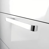 Chromovaný držák ručníků Nimco Kibo pro prohození ručníku v moderním hranatém designu