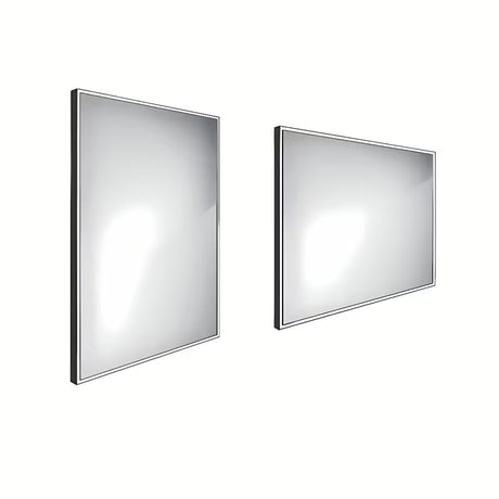 Nimco podsvícené LED zrcadlo 60x80 cm v černém provedení s osvětlením po obvodu