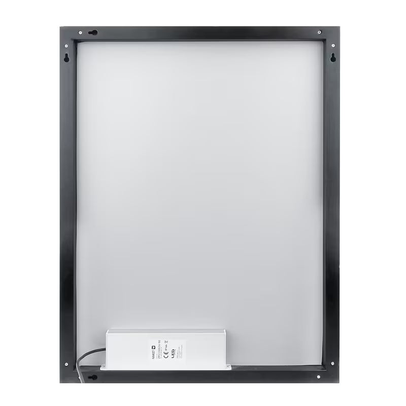 Nimco podsvícené LED zrcadlo 60x80 cm v černém provedení s osvětlením po obvodu