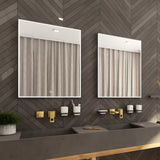 Nimco podsvícené LED zrcadlo 60x80 cm v černém provedení s osvětlením po obvodu