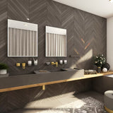 Nimco podsvícené LED zrcadlo 60x80 cm v černém provedení s osvětlením po obvodu