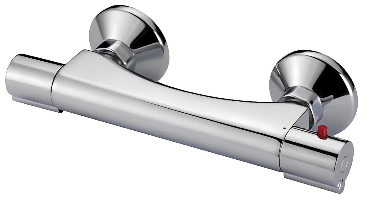 Chromová termostatická sprchová baterie Novaservis Aqualight pro nástěnnou montáž se spodním vývodem.