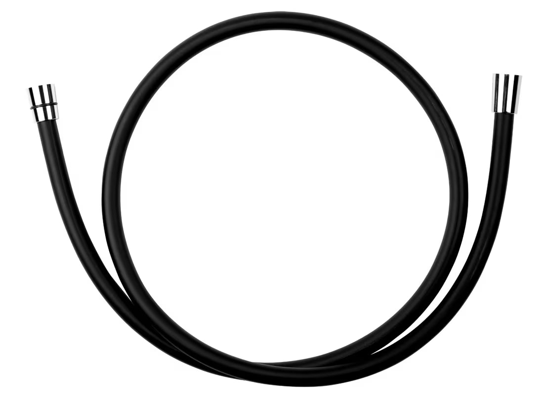 Černá plastová sprchová hadice Novaservis 150 cm s připojením G 1/2" a funkcí Anti-twist
