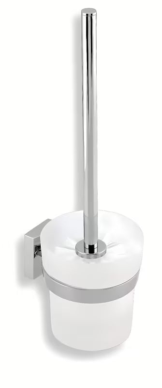 Novaservis Metalia 12 WC štětka v provedení bílá a chrom, montáž vrtáním.