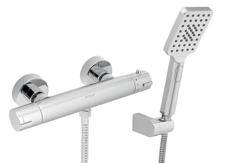 Novaservis Metalia 54 termostatická sprchová baterie v chromu se sprchovým setem