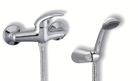 Nástěnná páková sprchová baterie Novaservis Metalia 55 v chromu se sprchovým setem