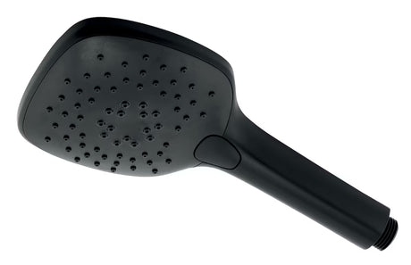 Ruční sprchová hlavice Novaservis Metalia Eco+ v matné černé s hranatým tvarem a 3 proudy