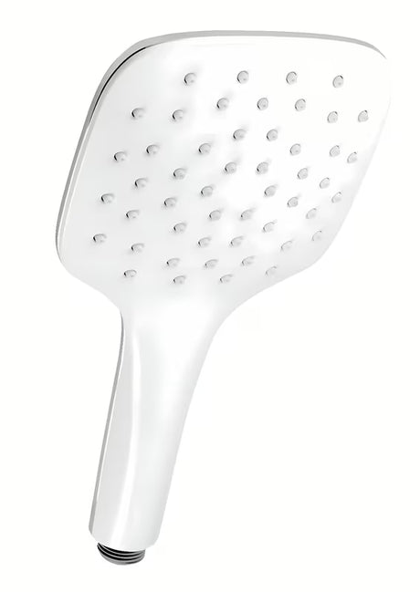 Ruční sprcha Novaservis v bílé barvě s chromovými prvky a technologií EasyClean.