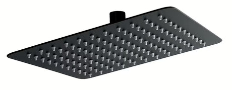 Matně černá hranatá hlavová sprcha Novaservis 25x25 cm z nerezové oceli s funkcí EasyClean.