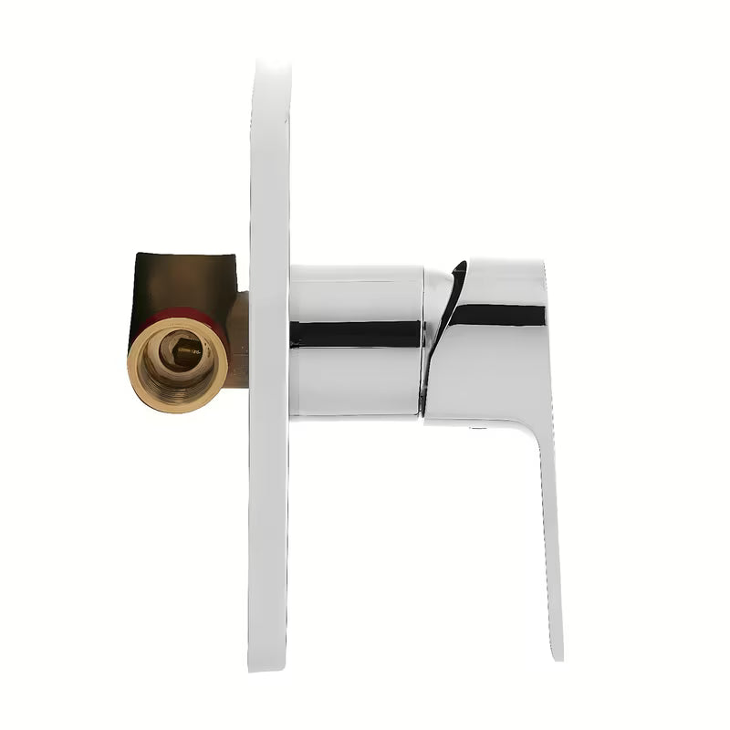 Podomítková páková sprchová baterie Optima Cube Way v chromovém provedení s čistým minimalistickým designem.