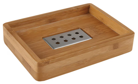 Volně stojící mýdlenka Optima Latia z dřevěného materiálu v elegantním designu.