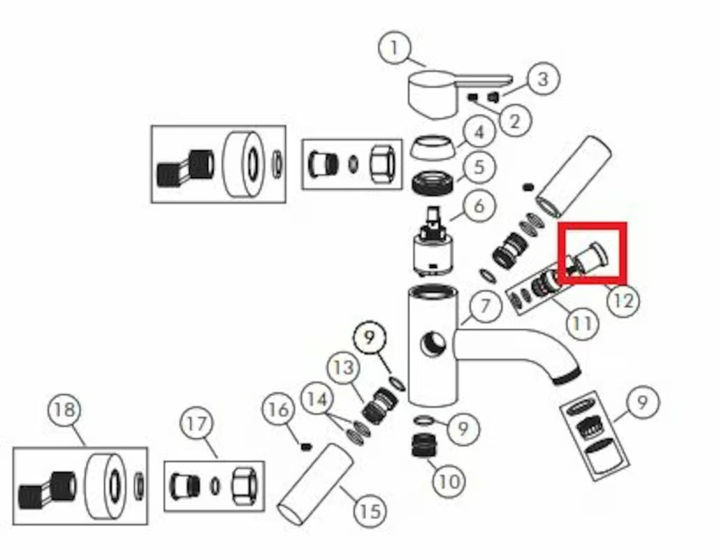 Chromová krytka přepínače Optima Sofie SO022 z pochromované mosazi pro zakrytí a ochranu přepínače baterie.