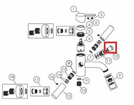 Chromová krytka přepínače Optima Sofie SO022 z pochromované mosazi pro zakrytí a ochranu přepínače baterie.