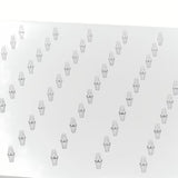 Mosazná hlavová sprcha Optima Chrome v hranatém designu, rozměr 34x22 cm