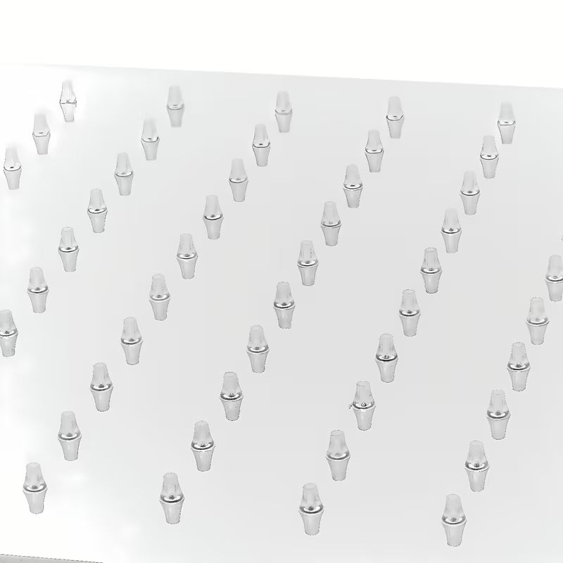 Mosazná hlavová sprcha Optima Chrome v hranatém designu, rozměr 34x22 cm