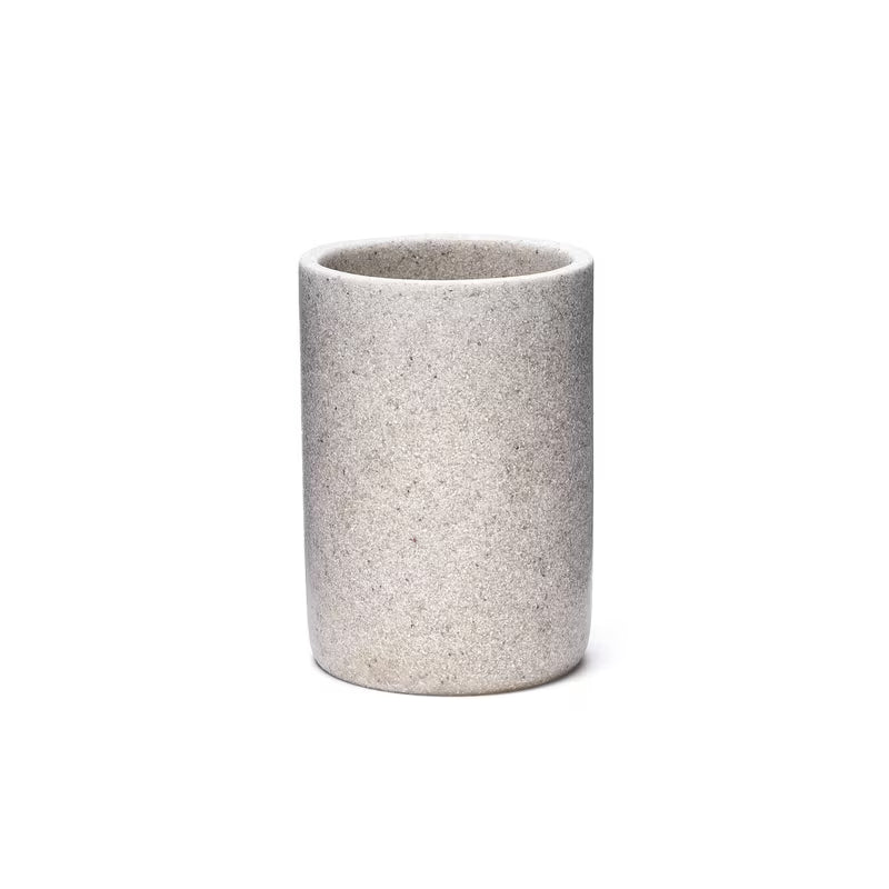 Dóza Optima Poly v barvě light-limestone z polyresinu do koupelny