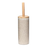 WC štětka Optima Poly v odstínu light-limestone z polyresinu a dřeva