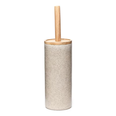 WC štětka Optima Poly v odstínu light-limestone z polyresinu a dřeva