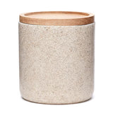 Box s víčkem Optima Poly v odstínu light-limestone s dřevěným víčkem