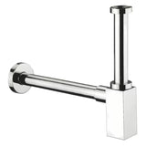 Designový umyvadlový sifon Optima Chrome s průměrem 32 mm
