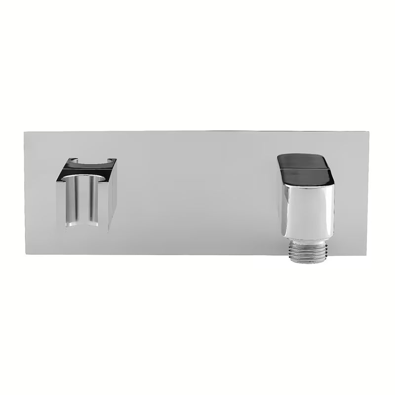 Optima podomítkový vývod sprchy v chromu s držákem ruční sprchy v oblém designu